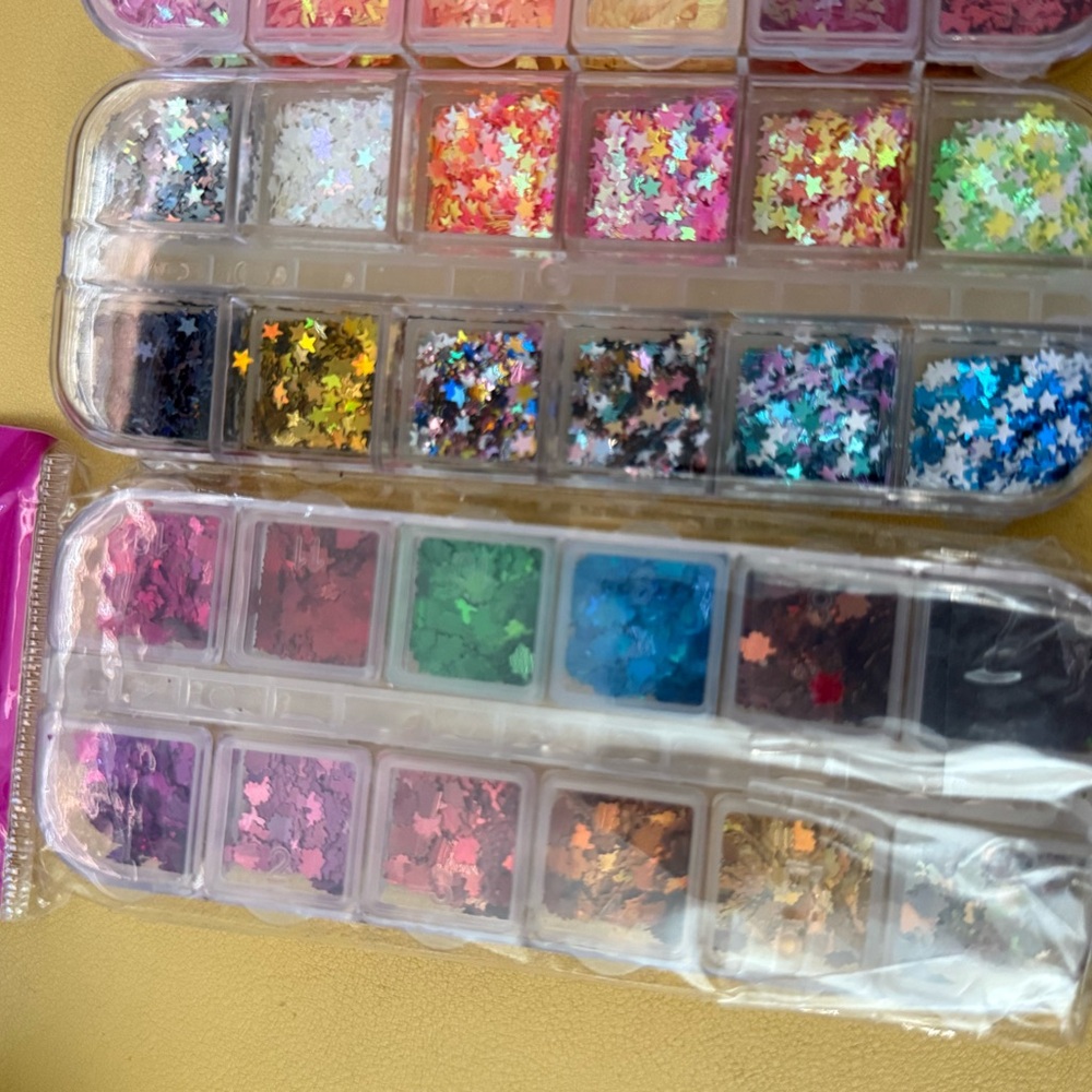 Colorful Star Shaped Nail Art Glitter